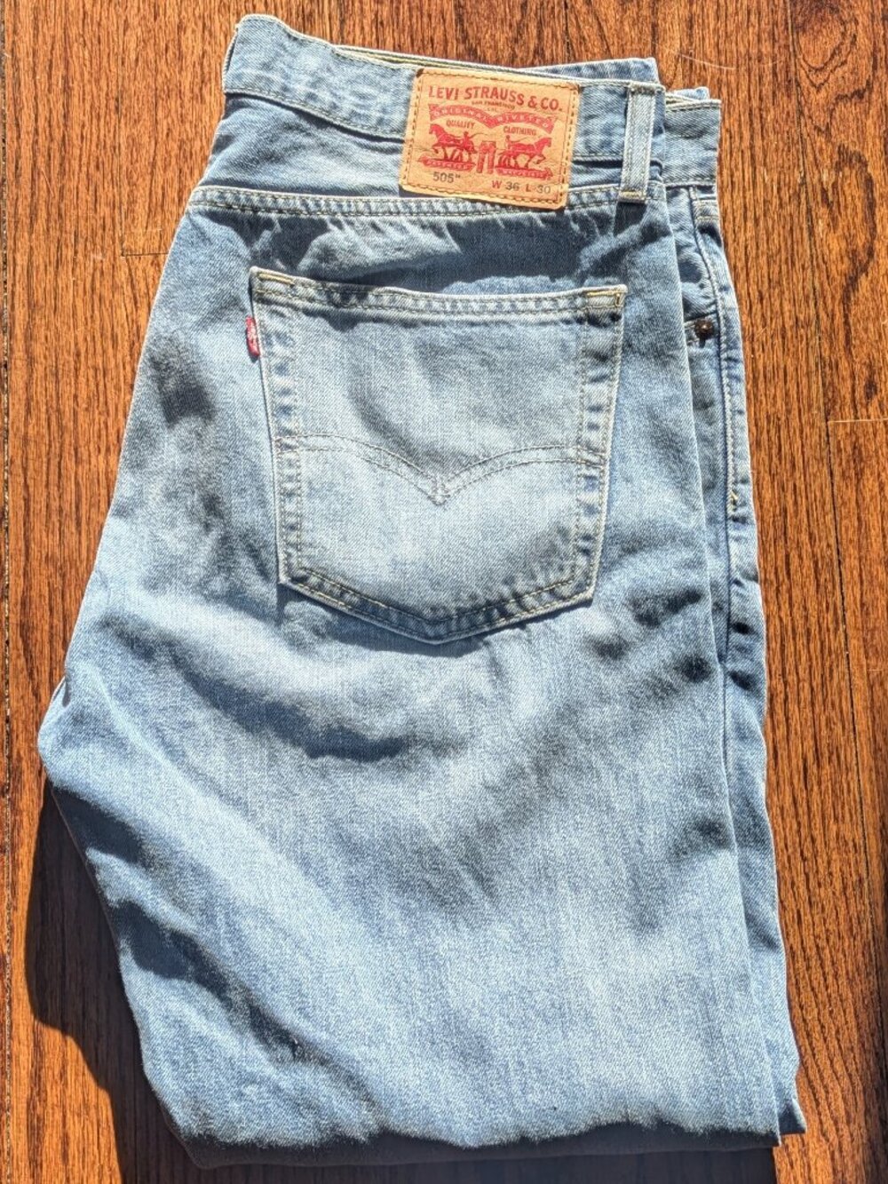 Levi’s 505 Regular Fit Straight Leg Jeans 36x30 Medium Wash